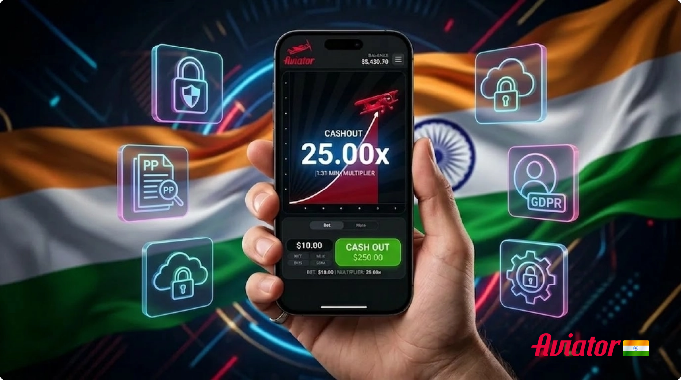 Aviator privacy policy in India data collection standards